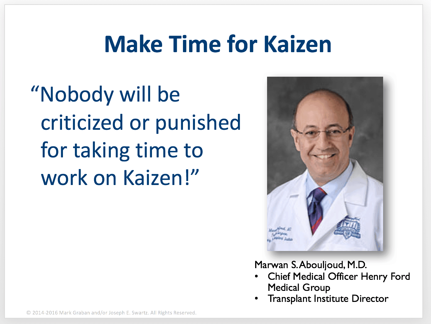 make time for kaizen